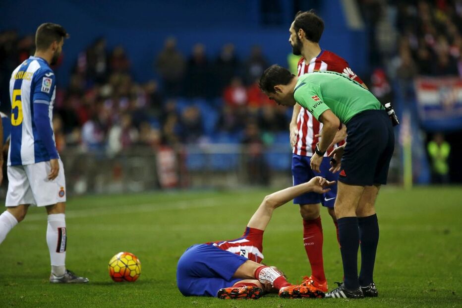 Tiago, Atlético de Madrid, Liga espanhola, lesão, tíbia, futebol