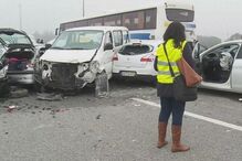 Acidente, ponte Vasco da Gama, ponte, trânsito, Setúbal, Lisboa, choque em cadeia, Pinhal Novo, Montijo