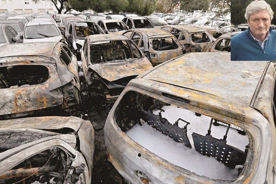 Judiciária, rent-a-car, Algarve, chamas, incêndio, fogo, automóveis, Montenegro, LuzCar, Lagos, Fernando Tempera