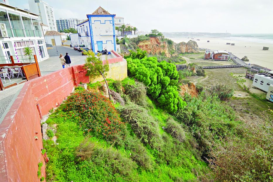 Queda de falésia em noite animada 