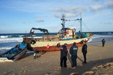 barco encalhado