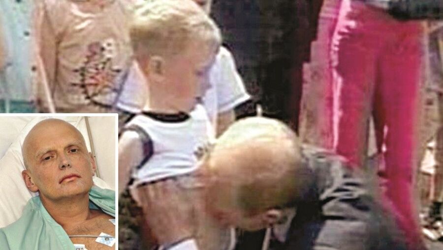 Putin em foto polémica. Litvinenko no hospital onde morreu (foto pequena)