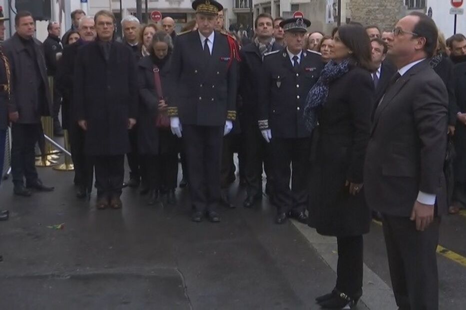 François Hollande, Charlie Hebdo, Anne Hidalgo, Manuel Valls, ataques, Charlie Hebdo, homenagem
