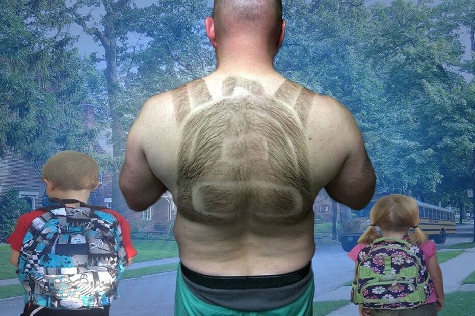 Valend-hair, calendário solidário, Mike Wolfe, pelos das costas