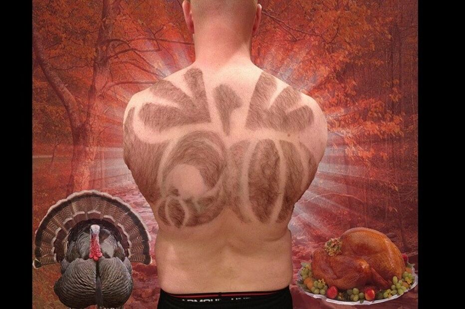 Valend-hair, calendário solidário, Mike Wolfe, pelos das costas