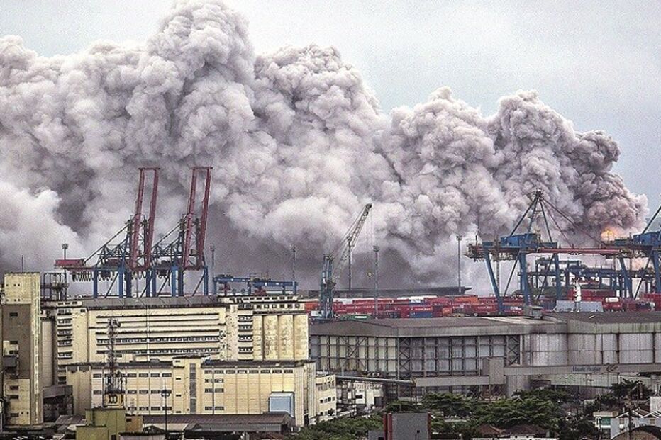 Guarujá, Praia Grande, Cubatão, poluição, nuvem, tóxica, explosão