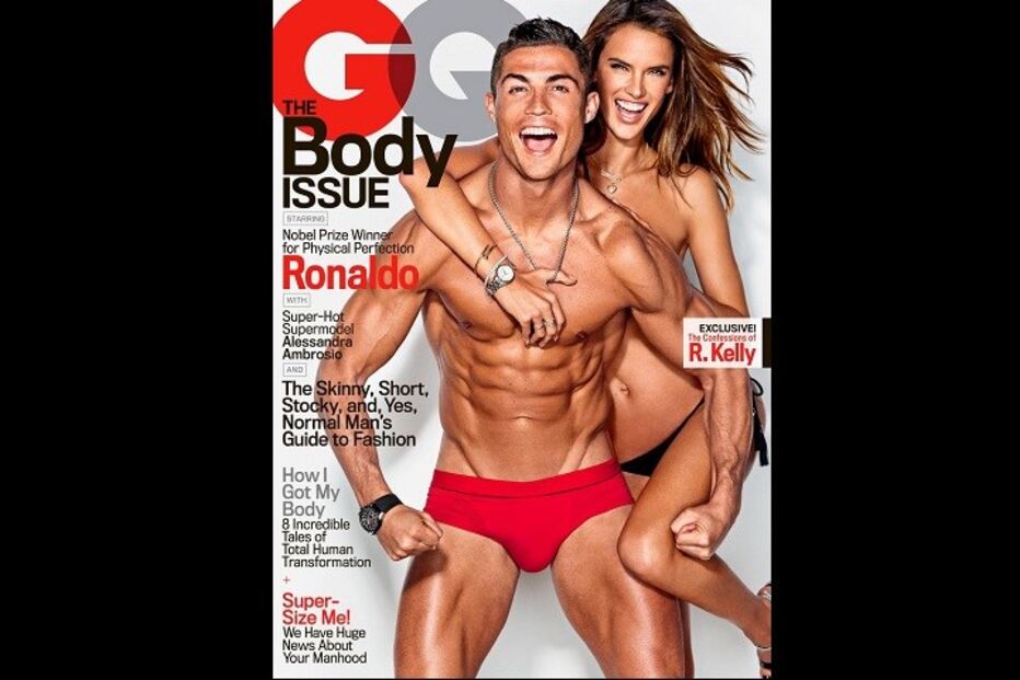 CR7, Cristiano Ronaldo, sessão fotográfica, Alessandra Ambrosio, futebol, modelo, GQ