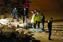 Caxias, praia da Giribita, Oeiras, hipotermia