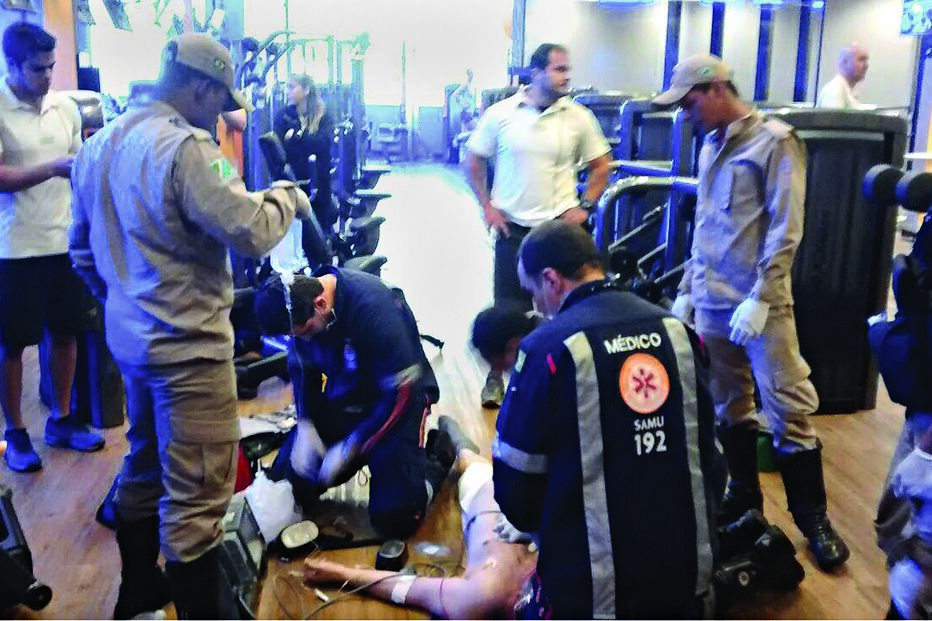 Português morre em pleno ginásio  