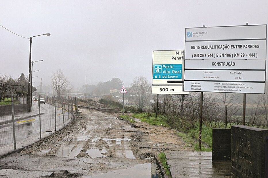 obras, Estrada Nacional 15, Penafiel, Paredes