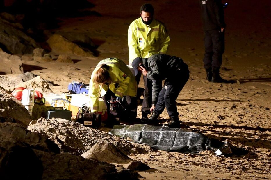 Caxias, praia da Giribita, Oeiras, hipotermia