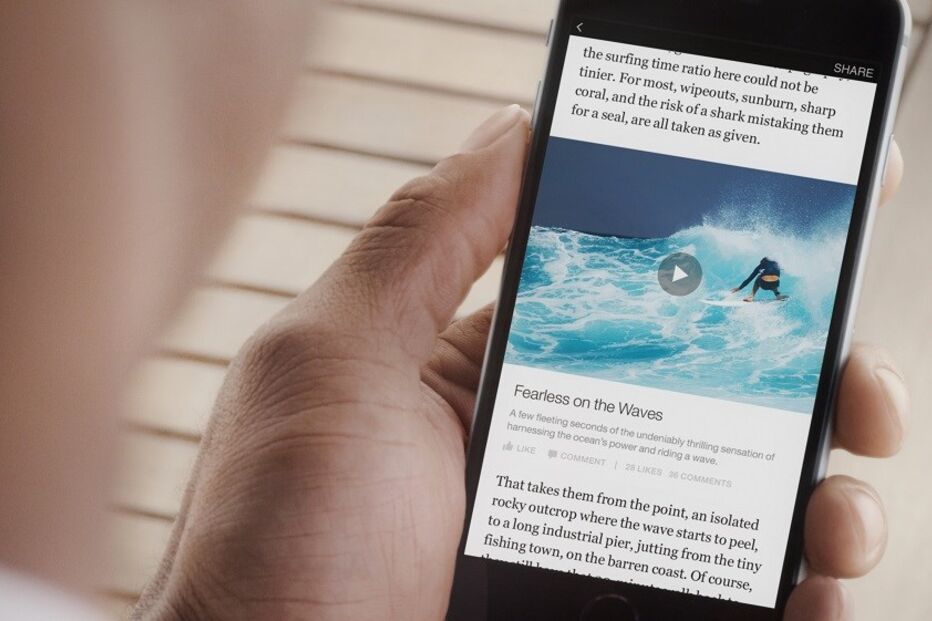 Facebook, Instant Articles, notícias