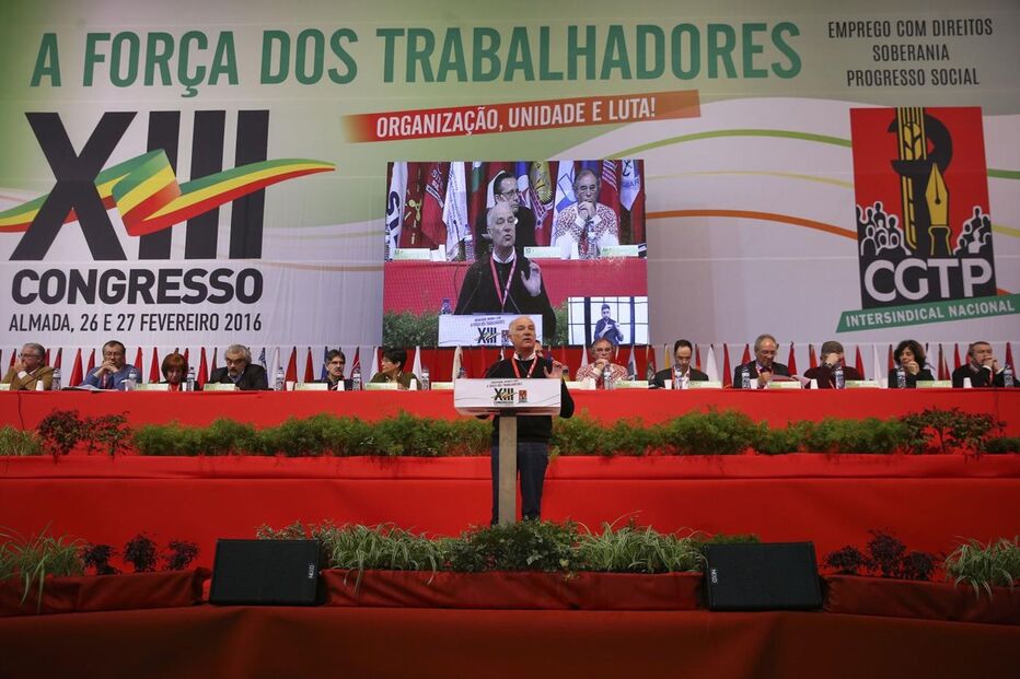CGTP, Arménio Carlos, XIII Congresso da CGTP, Almada, política