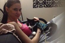 bebé, gato, fascínio, amizade, Liel Assayag, gravidez