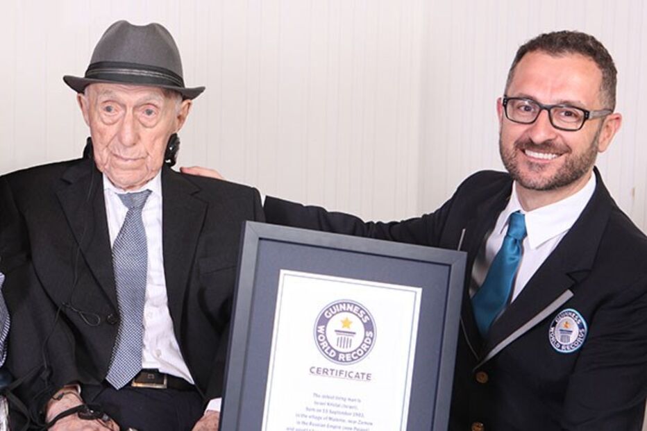 Israel Kristal, Homem mais velho do mundo, Guiness World Records
