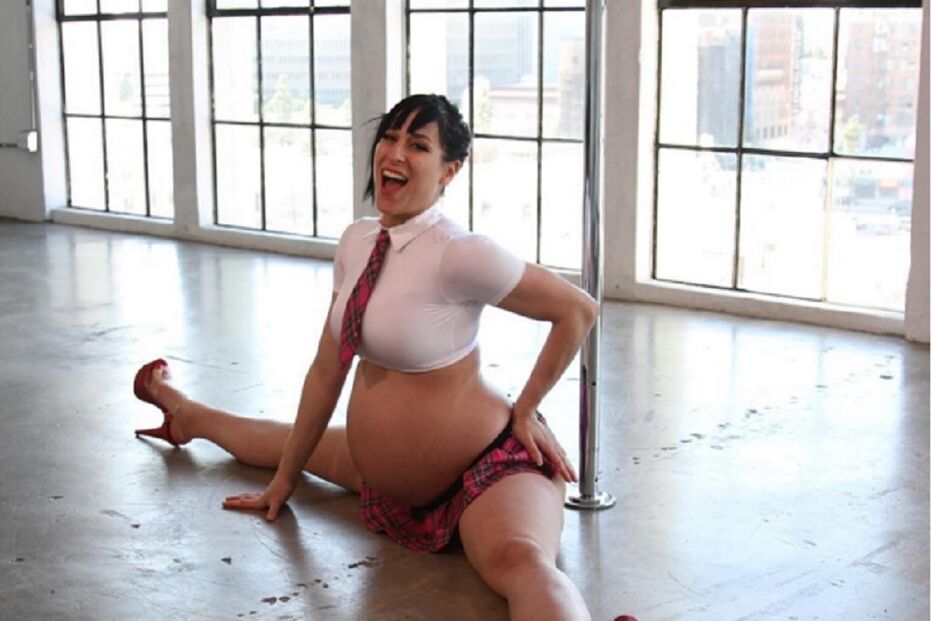 jill maclean, instagram, dança do varão, pole dance, grávida, dançarina