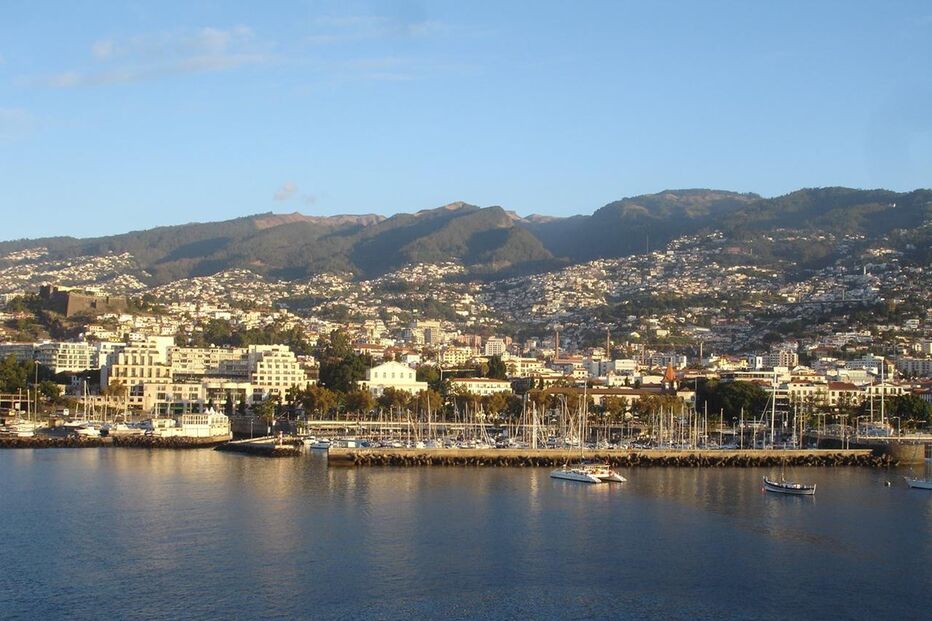 funchal, madeira, baía, vista, geral