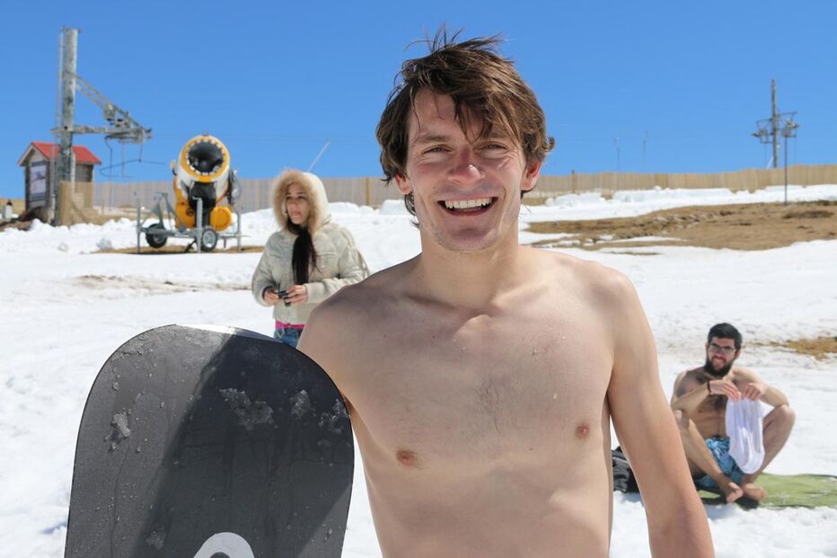 Serra da Estrela, calor, biquíni