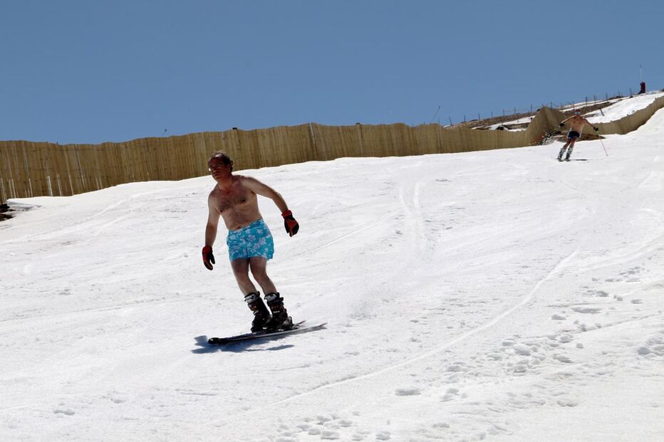 Serra da Estrela, calor, biquíni