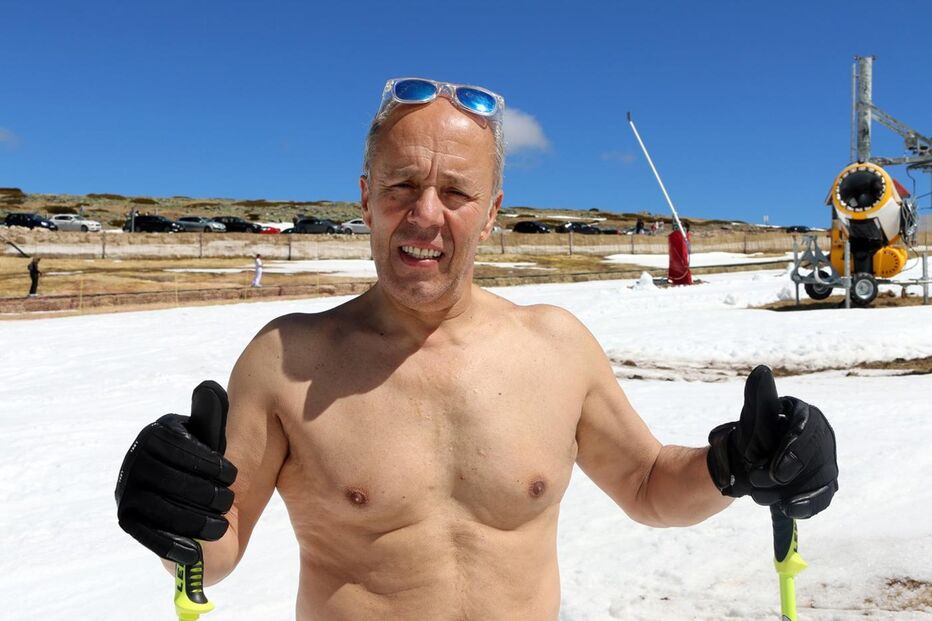 Serra da Estrela, calor, biquíni