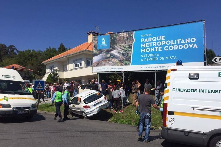 rali, acidente, carro, feridos, público, despiste