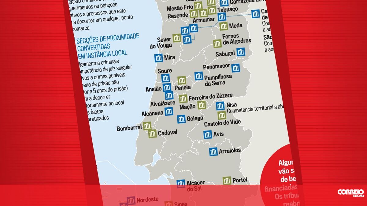Veja o mapa judiciário de Portugal - Infográficos - Correio da Manhã