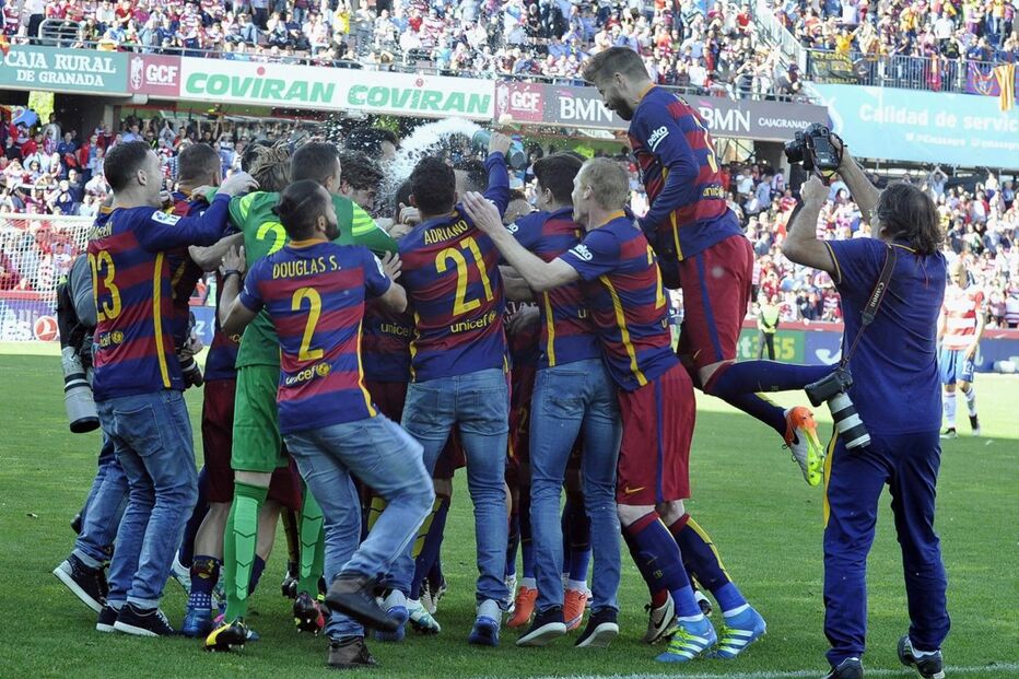 Barcelona, futebol, desporto, Suárez, Campeão, 