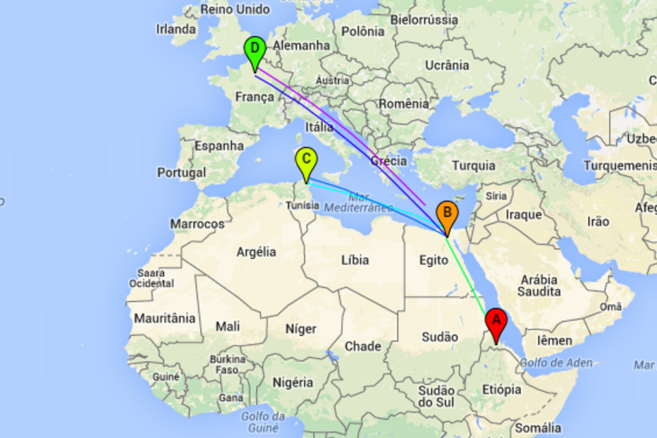 EgyptAir, Tripulantes, Avião, MS804, A320, Airbus, Mediterrâneo, Mapa