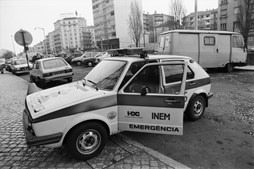 Uma das primeiras viaturas de emergência rápida do INEM, em 1991