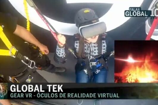Óculos de Realidade Virtual simulam salto para vulcão