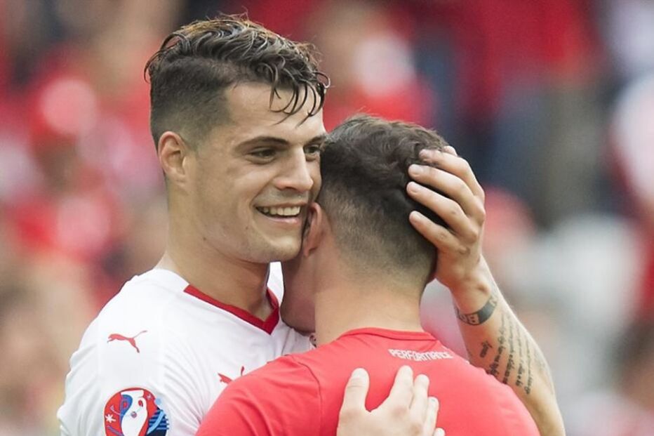 Xhaka, Granit, Taulant, Euro2016, Albânia, Suíça. Desporto, Futebol 