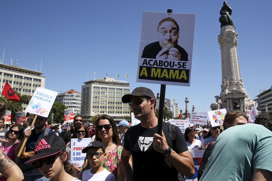 Fenprof, Mário Nogueira, escola pública, marcha, Marquês de Pombal, Rossio, educação