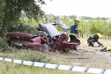Montijo, acidente, morte, distração, árvore, estrada