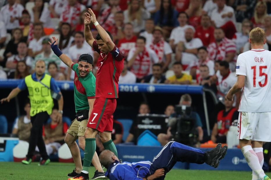 Polónia, Portugal, invasão de campo, Euro 2016