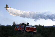avião, fogos, frança, incêndios