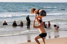burkini, mulheres, praia, França