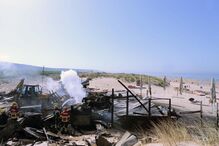 bar, praia, unik lounge, incêndio, costa da caparica, caparica, fogo