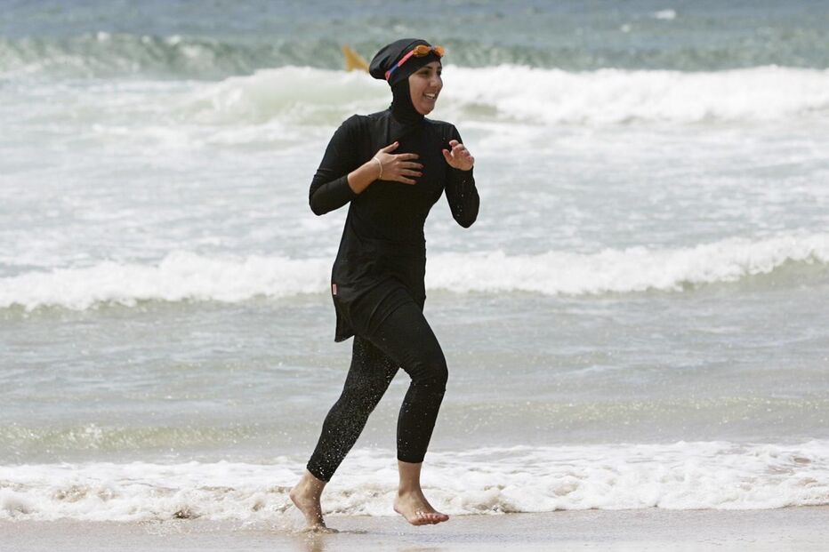 burkini, mulheres, praia, França