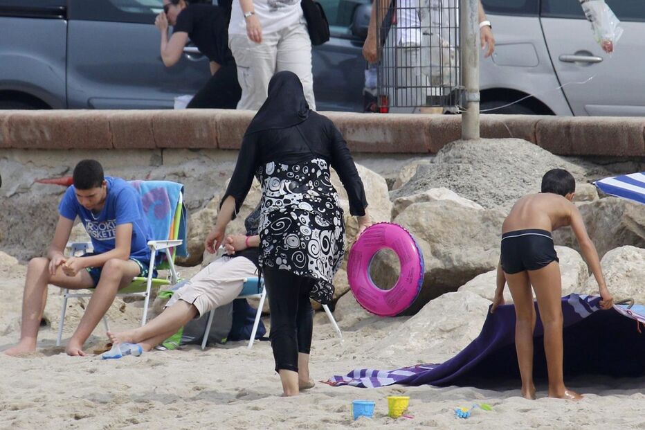 burkini, mulheres, praia, França
