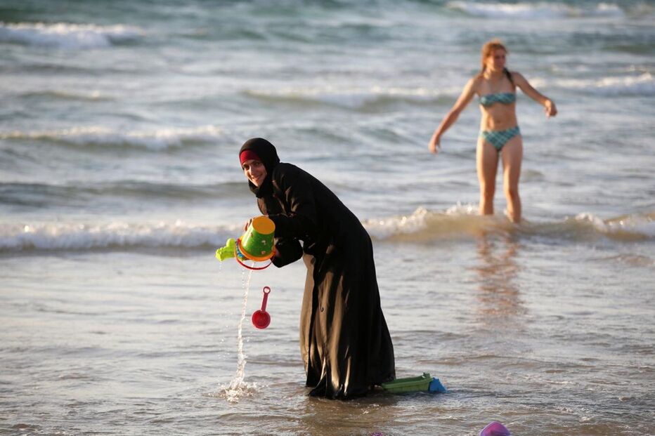 burkini, mulheres, praia, França