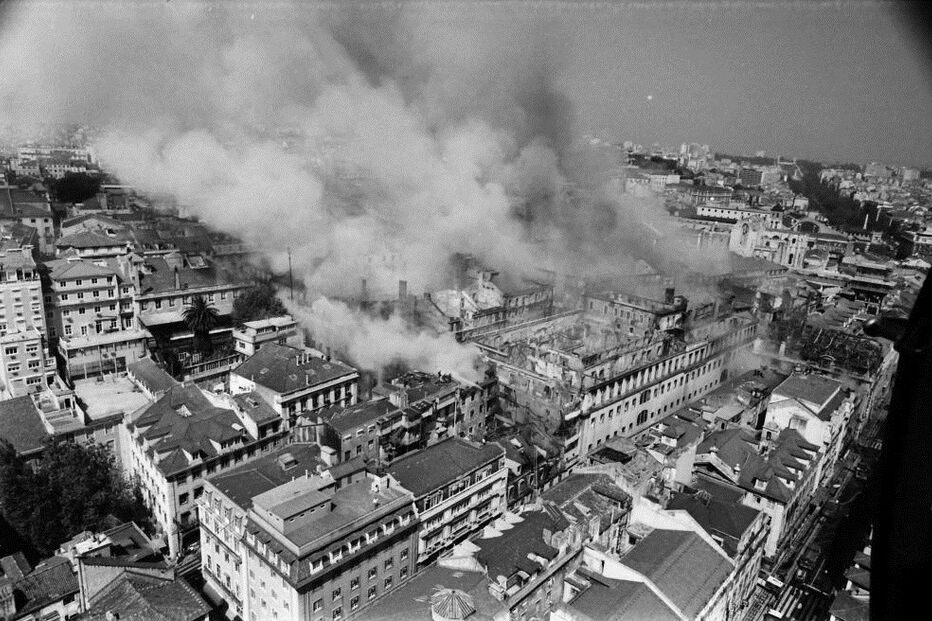 incêndio, Chiado, Lisboa