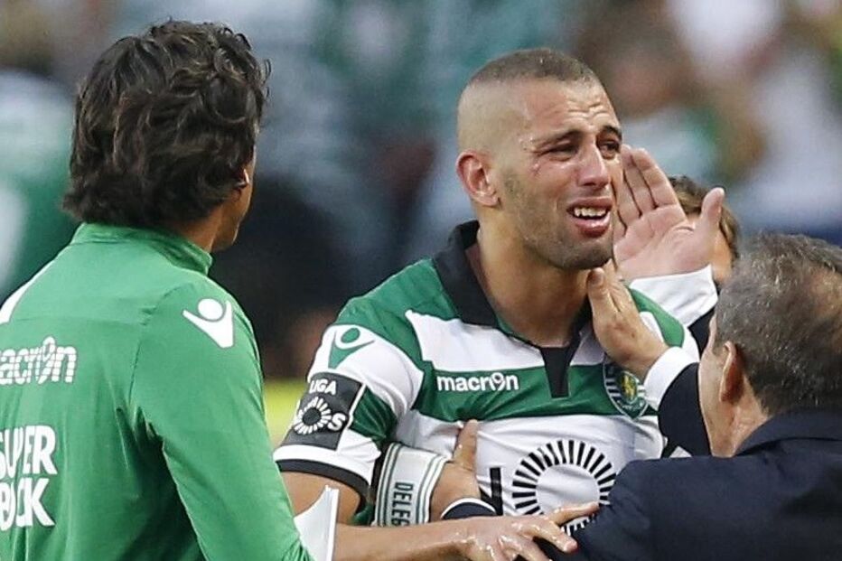 Sporting, Islam Slimani, choro, desporto, futebol