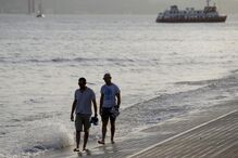 Temperaturas, sol, calor, água, protetor solar, fruta, óculos, meteorologia