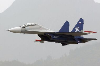 avião, caça, russo, su-27
