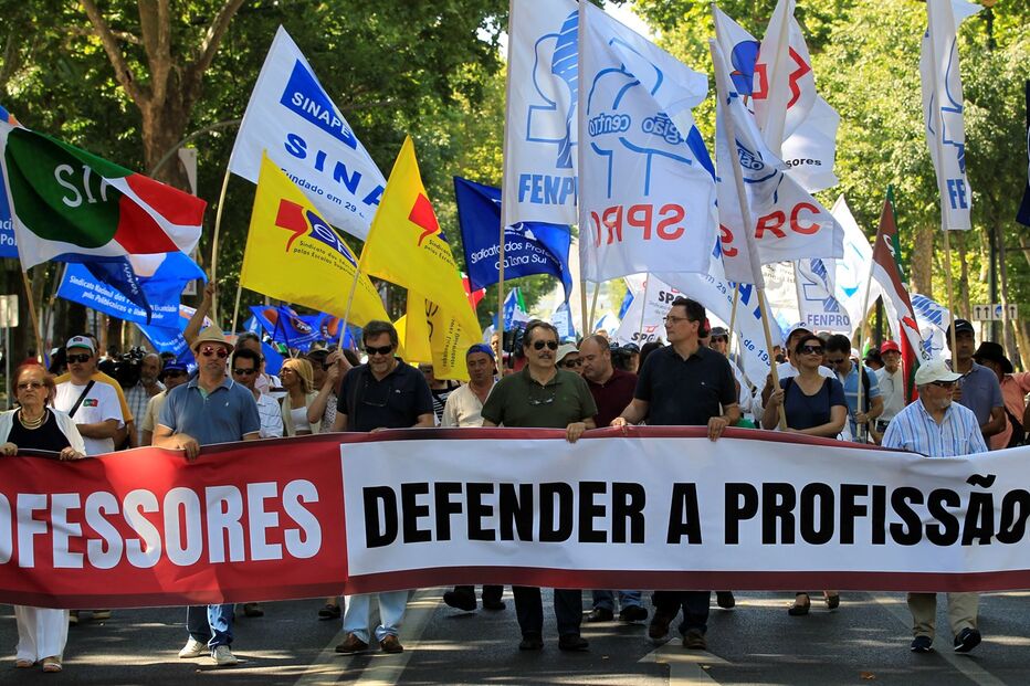 manifestação, professores