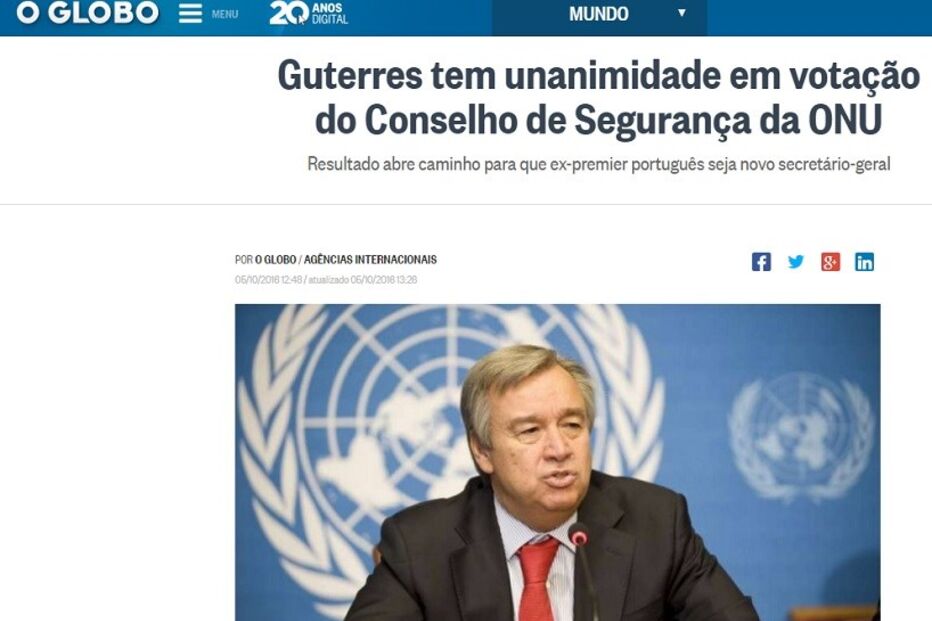António Guterres, secretário-geral, Organização das Nações Unidas, ONU, imprensa internacional