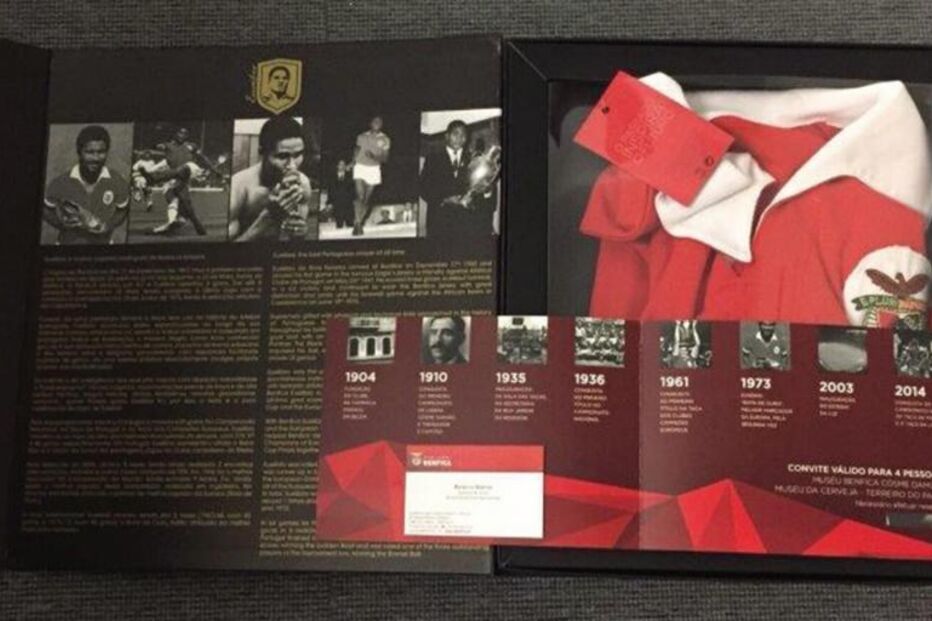 vouchers, camisola, eusébio, árbitros, oferta, benfica