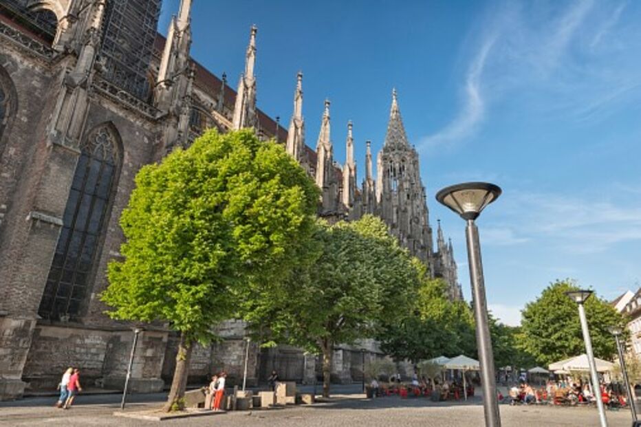 urina, erosão, Catedral, Alemanha, Barcelona, Ulm