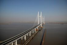 Coreia do Norte, Yalu, china, ponte, rio, campo, batatas, internacional