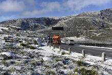 Na Serra da Estrela, a neve chegou no início da semana
